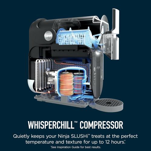 Ninja SLUSHi with RapidChill Technology, 88 oz. Frozen Drink & Slushie Machine, 5 Preset Programs, Margaritas, Frappés, and More, Premium Accents, Black, FS301