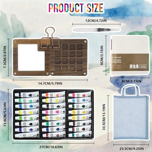 Mini Watercolor Paint Set-24 Color Pocket Watercolor Set