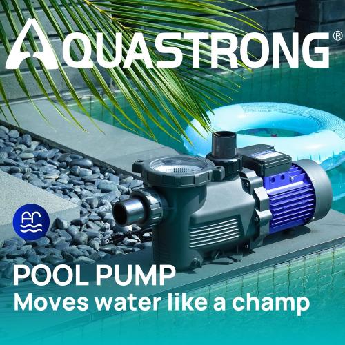 Aquastrong In/Above Ground Pool Pump High Flow Self Primming Swimming Pool Pump,Light Black