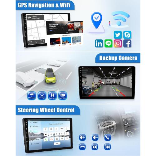 SIXWIN 8 Core Qualcomm Android Car Stereo for Ford Fiesta 2009-2014 9 Inch Touch Screen with CarPlay Android Auto 4G 64G Bluetooth Cooling Fan Weather Forecast UI Design Intelligent Voice