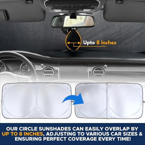 Econour Car Windshield Sun Shade, Front Window Sun Blocker for SUVs,Sedan