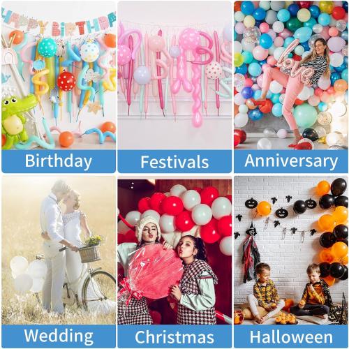 3T6B Balloon Pump Electric Air Pump for Balloons Portable Balloon Inflators Blower Machine for Birthday Party Balloon Decorations for Long Animal Twisty Curly Balloon, Foil Balloons(12V 18W)