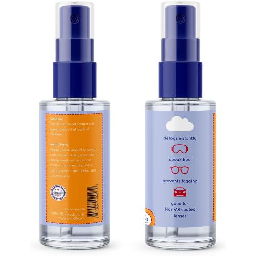 Anti-Fog Spray for Non - Anti Reflective Lenses | Prevents Fogging of Glass or Plastic Windows, Mirrors, Eyewear Lenses, Glasses, Swim Goggles, Ski Masks, Binoculars |Long Lasting Solution (4)(Set of 3)
