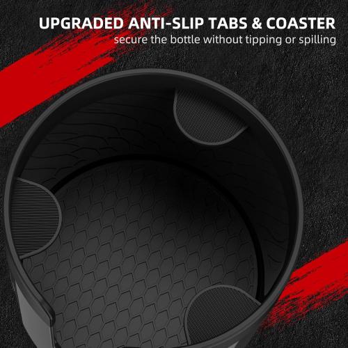 DYLEN Car Cup Holder Expander, Cup Holder Extender Adapter for Car with Expandable Insert, Compatible with Yeti 20/26/30oz, Hydroflask 32/40oz, Large Water Bottles in 3.0-4.1