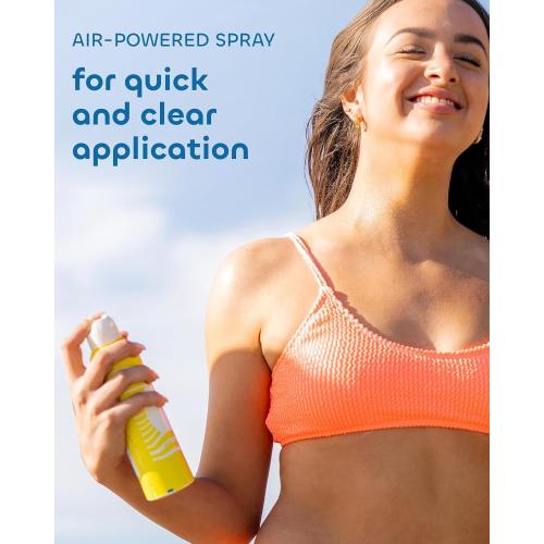 Seaweed Bath Co. Clear Guard SPF 40 Sport Broad Spectrum Sunscreen, 6 oz | Quick Dry, Air-Powered Spray, Natural Tropical Scent, With Sustainably Harvested Seaweed, Aloe, Avocado Oil