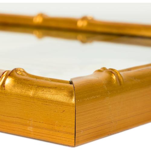 Craig Frames Faux Bamboo, 16x20 Picture Frame, Vintage Gold, Set of 4