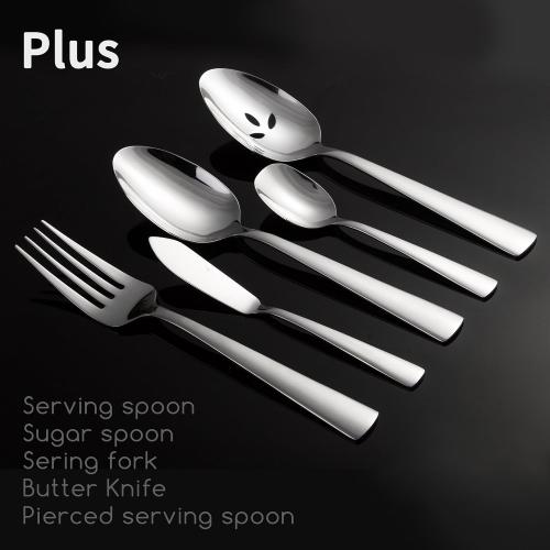 Set of 45-Piece Brightown Silverware Set Flatware Cutlery Set Service for 8, Durable Stainless Steel Tableware in Ergonomic Design Size and Weight, Kitchen Utensil Sets with Steak Knives, Rust-proof, Dishwasher Safe