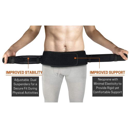 Vriksasana Posture Sacroiliac Hip Belt for Women and Men That Alleviates Sciatic, Pelvic, Lower Back, Leg and Sacral Nerve Pain Caused by Si Joint Dysfunction| Trochanter Brace (Regular, Black)