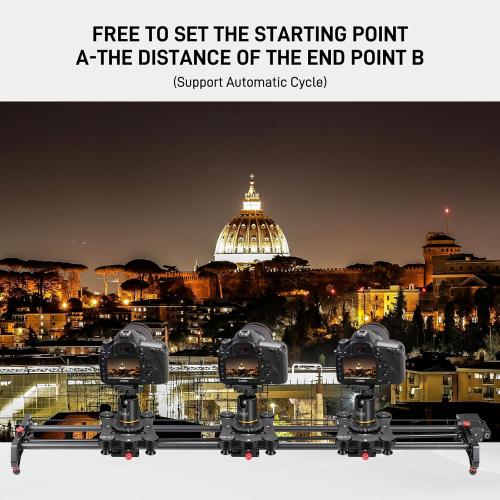 GVM 48/120CM Carbon Fiber Motorized Camera Slider, Professional Camera Slider with Remote Control, Support Video Mode, Time Lapse Photography, Horizontal, Tracking and 120° Panoramic Shooting