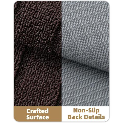 Color&Geometry Large Door Mat Indoor Entrance 36x59 Non Slip Dirt Trapper, Absorbent Doormat, Washable Rug for Entryway, Low Profile, Easy Clean Patio Porch, Brown, (Rolled-up NO Creases)