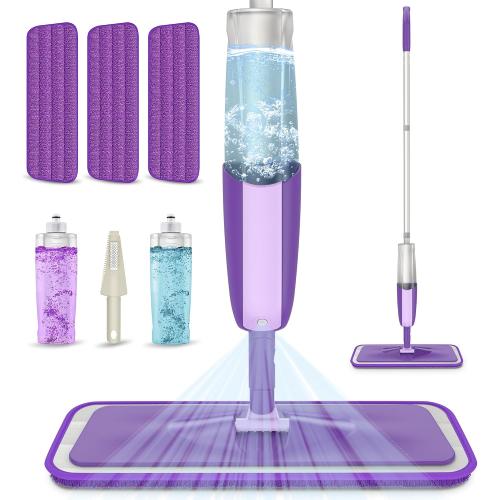 Spray Mops for Hardwood Floor Cleaning: MEXERRIS Floor Mop with 3 Washable Pads for Swiffer Powermop - Wet Mops with 2 Refillable Bottles - Home Commercial Dust Mop for Wood Laminate Ceramic Tiles