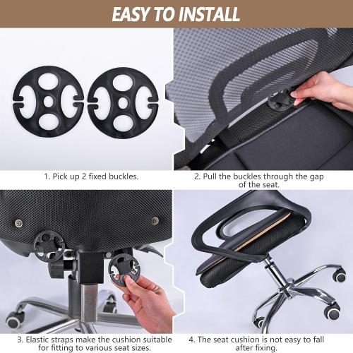 Car Seat Cushion Pad 1.2 Thick Comfort Seat Protector for Car Driver Seat Office Chair Home Use Memory Foam Seat Cushion with Non Slip Bottom,  Dark Gray