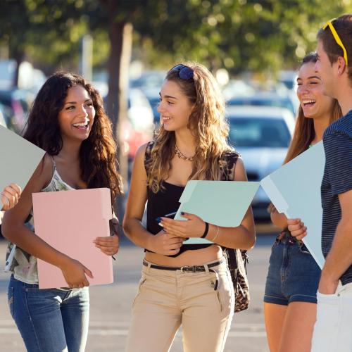 Two Tone Colored File Folders,18 Pack 6 Pastel Colors Manilla Folders 8.5x11,Assorted Colors 1/3 Cut Tab File Folders Letter Size,School Business Office Folders for Document