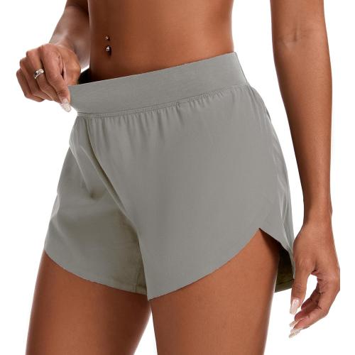 Size M ....Womens Mid Waisted Dolphin Athletic Shorts for Women 4 Lightweight High Split for Gym Workout with Liner Quick Dry