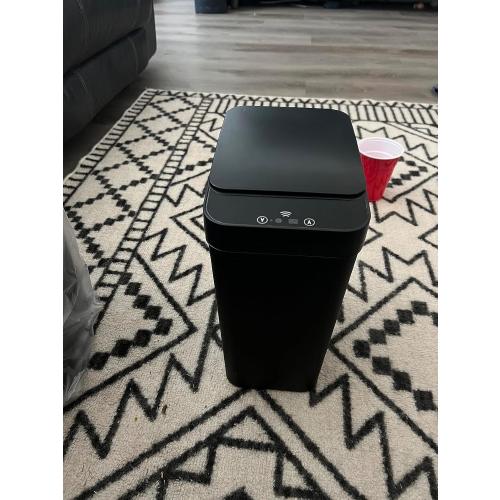 Bathroom Trash can,Smart Touchless Trash Can,Automatic Motion Sensor Trash Bin With Lid,2.4 Gallon Garbage Can, Kitchen, Bathroom, Office, Bedroom Trash can (Black)