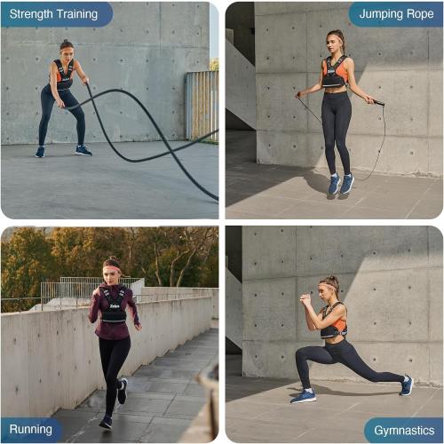 ZELUS Weighted Vest for Men and Women | 4-10lb/11-20lb/20-32lb Vest with 6 Ironsand Weights for Home Workouts | Adjustable Body Weight Vest Exercise Set for Cardio and Strength Training