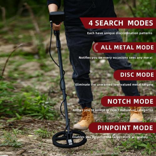 Professional Metal Detector for Adults - High Precision LCD Display, Waterproof, 5 Working Modes, Adjustable Aluminum Alloy Stem, for Gold, Silver, Treasure Hunting, Gardening, Outdoor Exploration