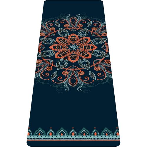 nuveti Printed Travel Yoga Mat-1/16 Inch Thick Non Slip Fitness Workout Mat with Carrying Bag, Foldable Lightweight Suede & Natural Rubber Yoga Mat for Yoga Pilates and Fitness 72 L x 24 W x 1.5mm