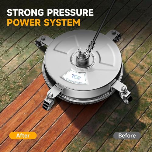 TOR 14 Pressure Washer Surface Cleaner 4000 PSI Stainless Steel, 4 Wheels