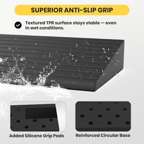 2 Inch Rubber Threshold Ramps for Doorways, 2 PCS