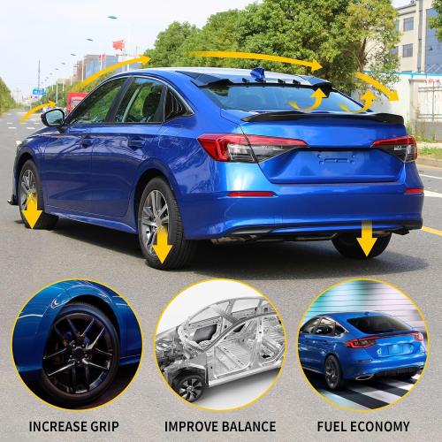 Spoiler Wing Compatible with 2022-2025 2026 Honda Civic Sedan Spoiler Trunk Rear Spoiler Wing Lip for Honda Civic Sedan Accessories (Glossy Carbon Fiber Pattern)