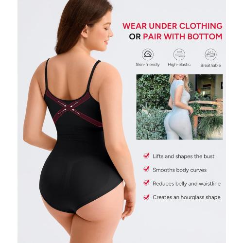 Size M/L Nebility Shapewear for Women Tummy Control Shapewear Bodysuits Seamless Body Shaper Waist Trainer Snatched Body Suit