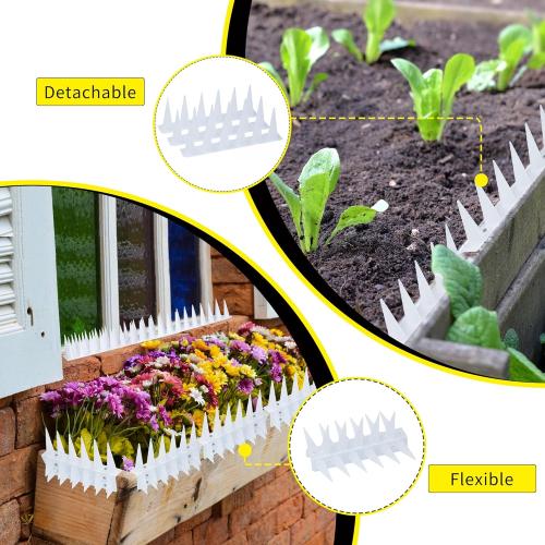 Bird Spikes, Clear,6 Pcs,Pigeon Spikes for Outdoor,Keep Birds Squirrel Raccoon Away for Outside, Patio, Plastic Fences Spikes, 6.5FT