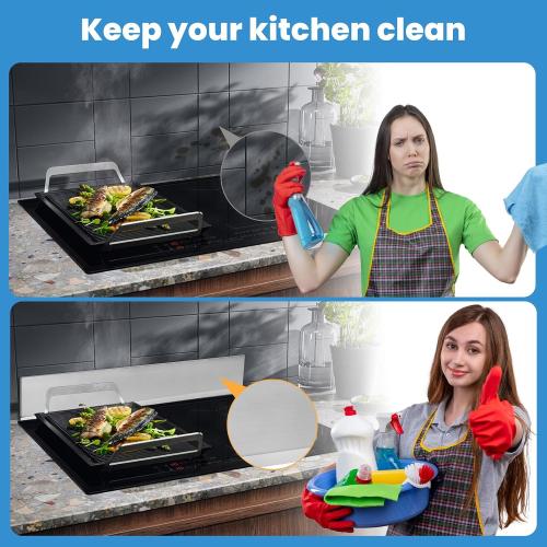 11NBBKGDDS Universal Front Control Freestanding Range Stainless Backguard with 29.75 W×4.75 T×0.25 D Compatible with all brands of 30 Backsplash & Stove,Include Frigidaire Whirlp