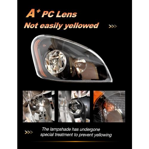 Headlight Replacement for Freightliner Cascadia 2008 2009 2010 2011 2012 2013 2014 2015 2016 2017 Freightliner Cascadia Headlights Cascadia Halogen Headlamp