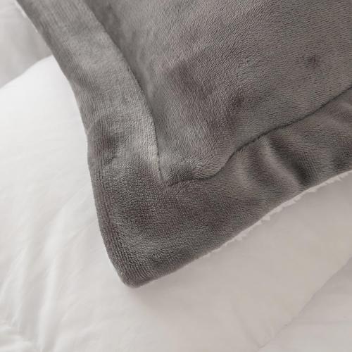 KING FAUX  FUR  SHERPA COMFORTERS SET
