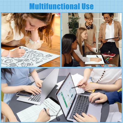 AZUREAL Grid Paper Notebook 8.5 x 11 Inches, 3 Pack graph paper pad, 70Gsm 4×4 Quad Grid Paper, Graph Papers for School, Office, Home, 25 Sheets/Pad