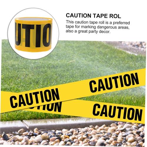 Alipis Caution Tape Roll Yellow Black Safety Tape Weatherproof for Halloween Decorations Indoor Outdoor Use