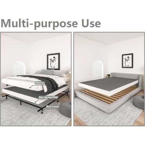 5 Inch Box Spring for Queen Bed, Heavy Duty Metal Mattress Foundation, 3000 lbs Capacity, Low Profile Bed Base, Noise-Free, Easy Assembly, Fabric Cover