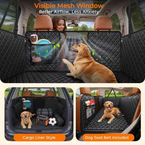 URPOWER Hard Bottom Dog Car Seat Cover, Back Seat Extender for Cars & SUVs