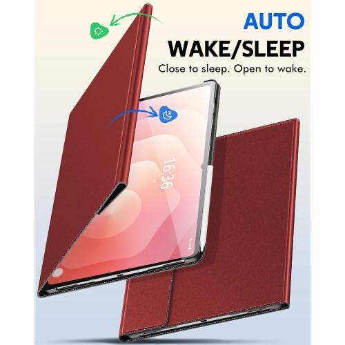 INFILAND Case for Galaxy Tab S11 Ultra 2025 14.6 Inch, Multi-Angle Stand Cover Compatible with Samsung Tab S11 Ultra 5G SM-X936B/ SM-X930 [Auto Wake/Sleep] (Red)