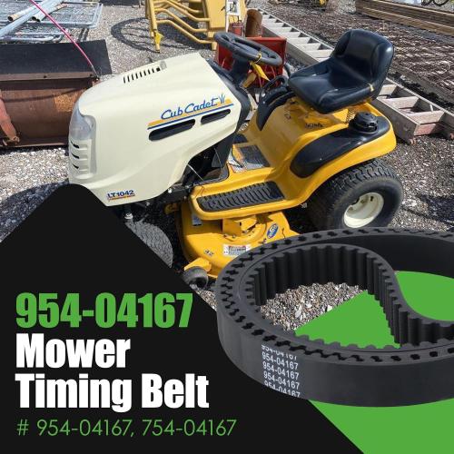 954-04167 Mower Deck Timing Belt Fit for MTD Cub Cadet i1042 LTX1040 LTX1042 17AL9TKR099 with 42 Timed Decks Replace# 754-04167 (3/4 X 59-1/2)