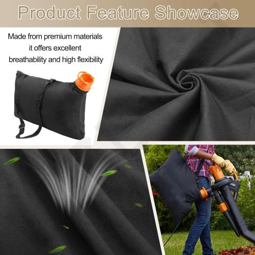 50026858 Trivac Leaf Collection Bag WGBAG500 Compatible with Worx WG502 WG508 WG505 WG509 WG500 WG501 Leaf Blower. Replacement Leaf Blower Vacuum Vac Shoulder Bag