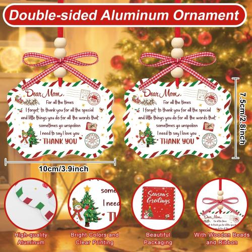 Gifts for Mom from Daughter and Son, to My Mom Gift, Keepsake Christmas Ornaments for Mom Stepmom Grandma, Mom Ornaments 2024 Thank You Appreciation Mom Gifts, Christmas Mothers Day Birthday Gift
