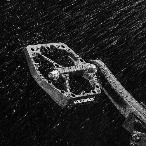 ROCKBROS Mountain Bike Pedals Flat MTB Pedals Nylon Fiber Bicycle Platform Pedals for Road Mountain BMX MTB Bikes