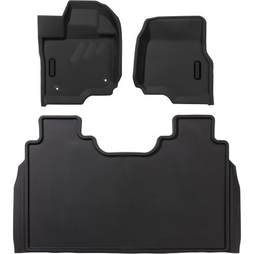 BaseLayer Elite Floor Mats for Ford F150 (2015-2026) SuperCrew and (2022-2025) Lightning - Made in USA – Precision Fit Heavy Duty All-Weather Mats for Raptor, King Ranch, Lariat, Tremor - Front & Rear