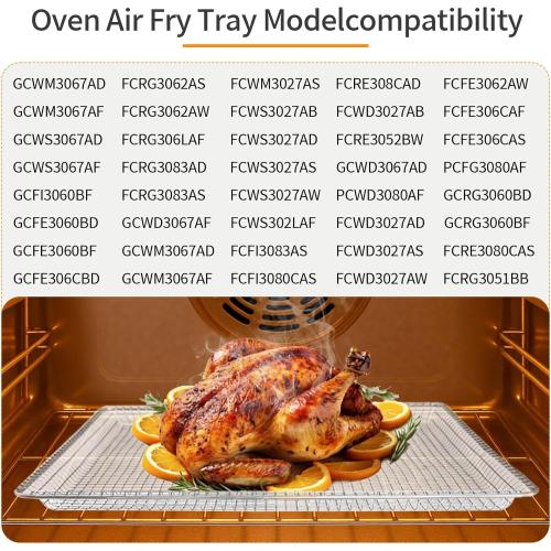 Air Fryer Basket Replacement for Frigidaire FRIGPEREAFT, 18.4 x 15.2 Mesh Tray for Frigidaire 30 Ranges and Wall Ovens, Gallery Series Stainless Steel Air Fryer Basket, Dishwasher Safe