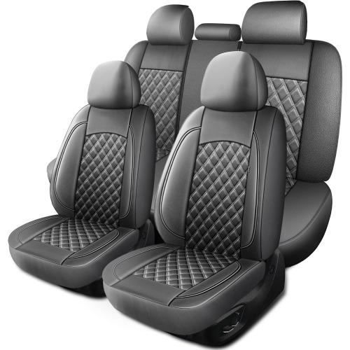 HChengkikz Car Seat Cover, Waterproof Nappa Leather (Gray)