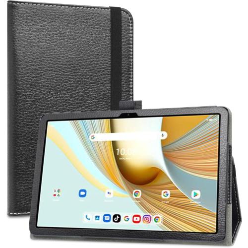 LiuShan PU Leather Slim Folding Stand Cover for UMIDIGI G3 Tab, Vortex Z TAB 10, T10M Pro - 10.1 Tablet Case, Black