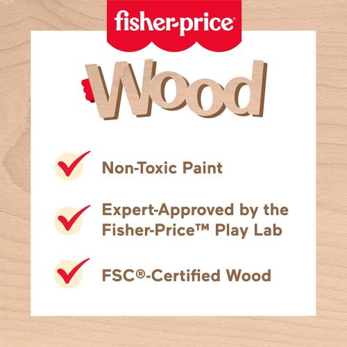 Fisher-Price Wood Toddler Toy Animal Puzzle