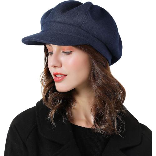 Sumolux Women Beret Newsboy Hat French Wool Cap Classic Autumn Spring Winter