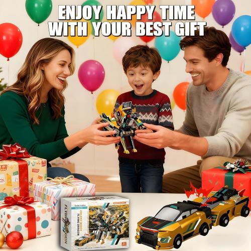 Aimery Collision Transforming Dinosaur Car Toy, 2 Magnetic Cars Convert into Dinosaur Toys,Dino Robot Toy, Boys Toys,Kids Toys, Party Birthday for Kids (Golden)