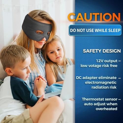 sticro Sinus Relief Mask Moist Heat with 3 Temp Settings, Ex-Large Headache Mask Electric Face Heating Pad for Sinus Pressure Relief, Migraine, Tension Headache Relief