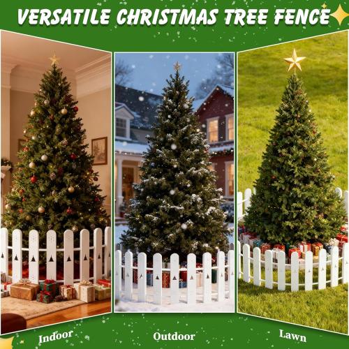 Christmas Tree Fences Party Decoration  White