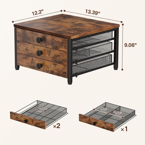 Coffee Pod Holder for Counter, 3 Tier Coffee Pod Drawer for K Cup Capsules, 60 Capacity Pods Storage Organizer Cups Capsule with Sliding Baskets for Coffee Bar, Kitchen