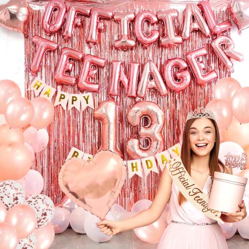 YGSEPCC 13th Birthday Decorations for Girls, Official Teenager Party Decor